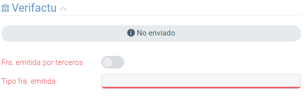 Estado no enviado de Verifactu, T3 software