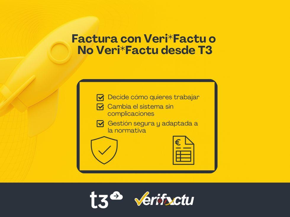 T3 es compatible con VeriFactu y No VeriFactu: elige el sistema que mejor se adapta a tu negocio
